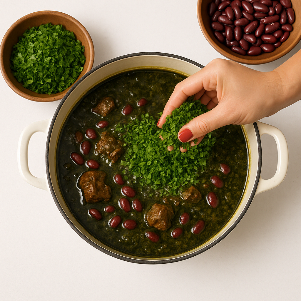 سبزی قورمه